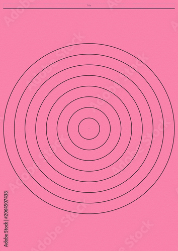 Blank concentric circles on pink background  