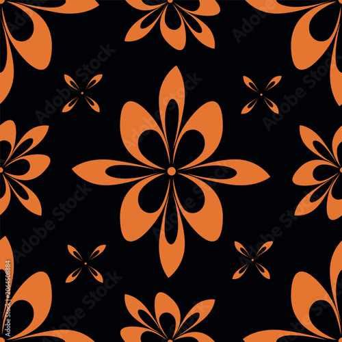 Beautiful seamless floral pattern with watercolor summer flowers. Stock illustration