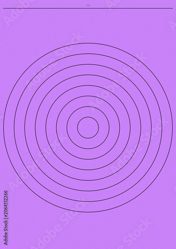 Blank concentric circles on purple background  