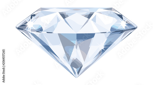 Large diamond gemstone with sparkling facets on a white background