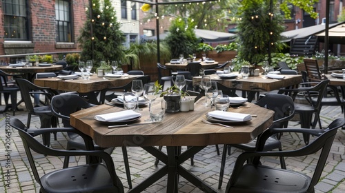 Outdoor patio dining area