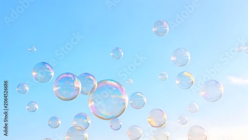 Bubbles floating in sky