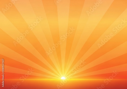 Sunrise bursting with golden rays over a warm horizon conceptualizing hope and new beginnings