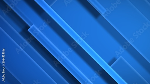 Abstract blue geometric background illustration with diagonal lines layered shapes and modern drop shadows