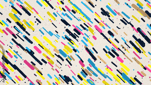 Abstract diagonal colorful dashed lines and dots pattern background
