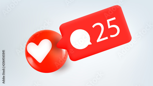 Photos Topic comments concept. 3d vector illustration