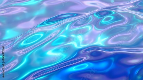 Shimmering water, iridescent ripples, blue purple hues, liquid background