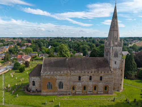 Photography All Saints' Church in Brixworth, Northamptonshire, recognized as one of the fine