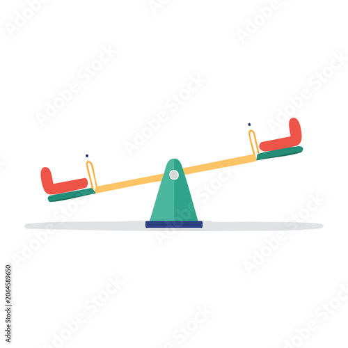 Flat Design Seesaw Illustration