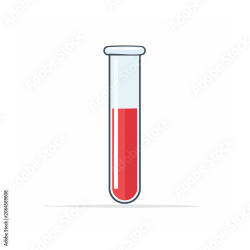 Red liquid in a test tube icon