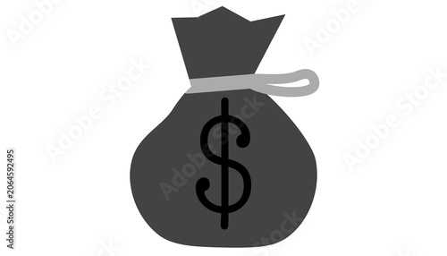 bag of coins on a highlighted background