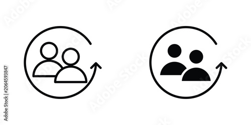 Customer retention icons Designs. icon element in trendy styles