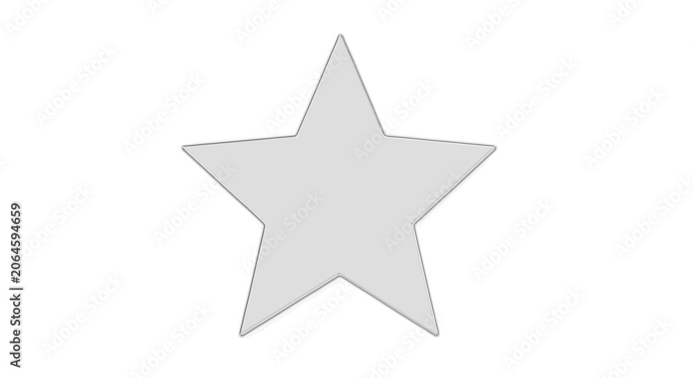 Obraz premium A large gray star shape with pointed edges is centered