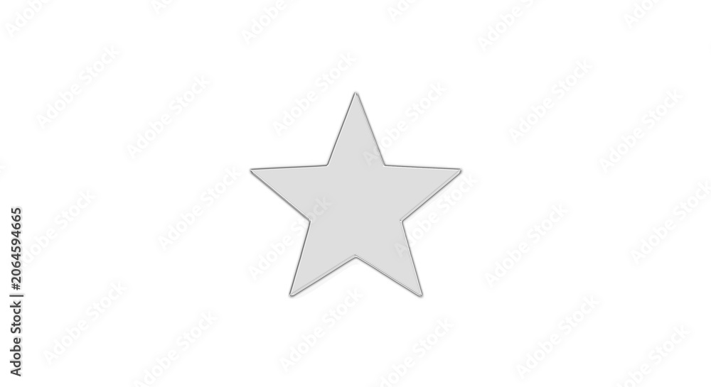 Obraz premium A large gray star shines brightly in the night sky with transparent background