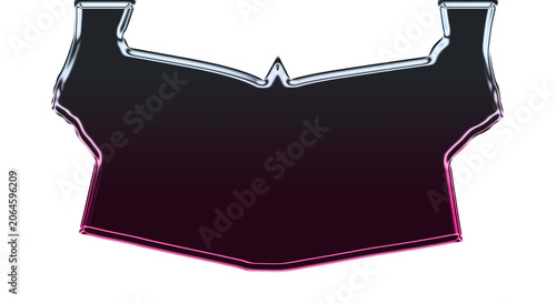 Fényképezés A colorful illustration of a top with a pink outline on transparent background