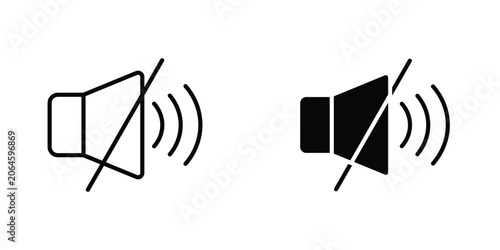 Foto Mute sound icons Designs. icon element in trendy styles