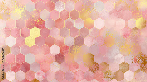 Pastel geometric background with abstract shapes and soft colors. Modern decorative design with textured details and elegant composition for wallpaper or branding.