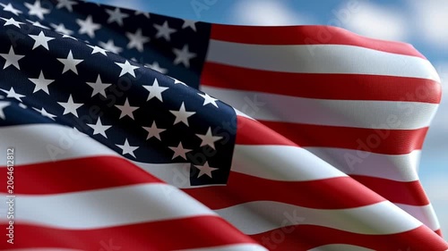 american flag, AI generated video
