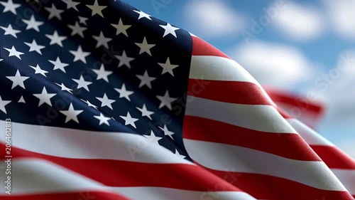 american flag, AI generated video