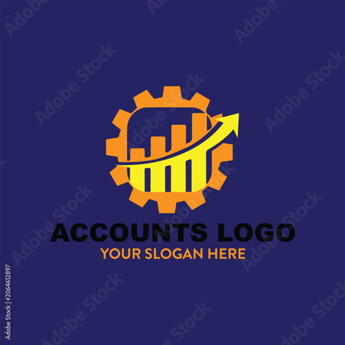 finance accounts logo design vector format