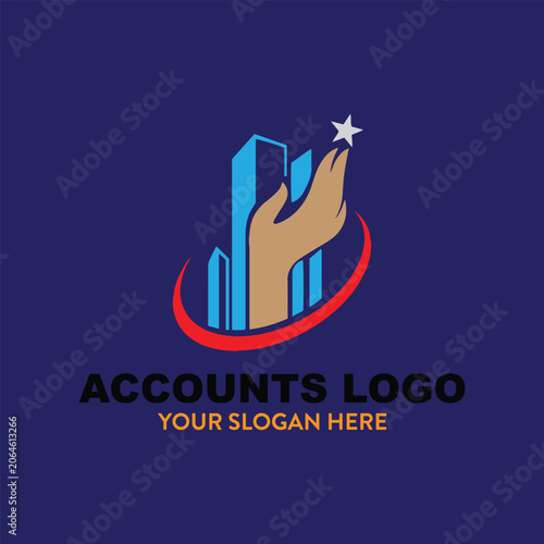 finance accounts logo design vector format