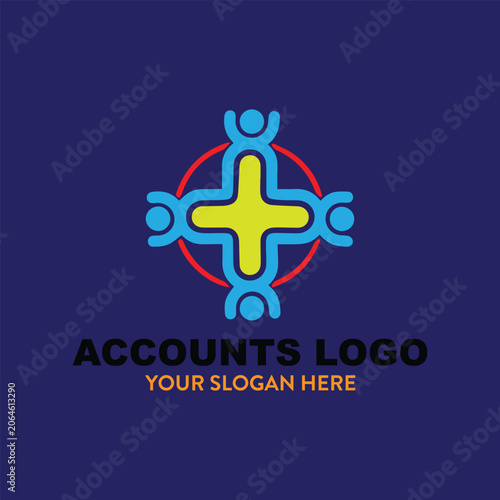 finance accounts logo design vector format
