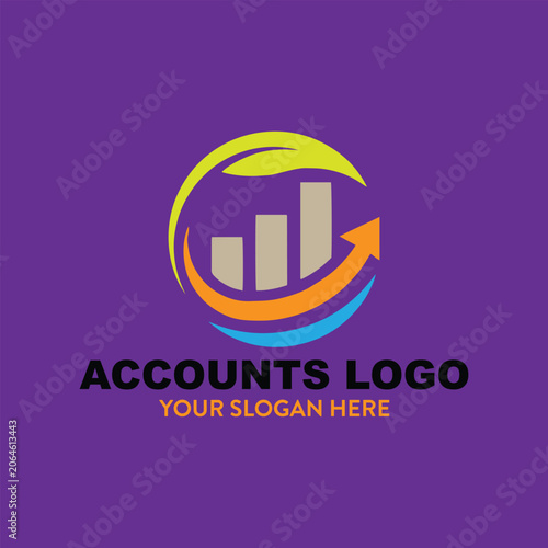 finance accounts logo design vector format