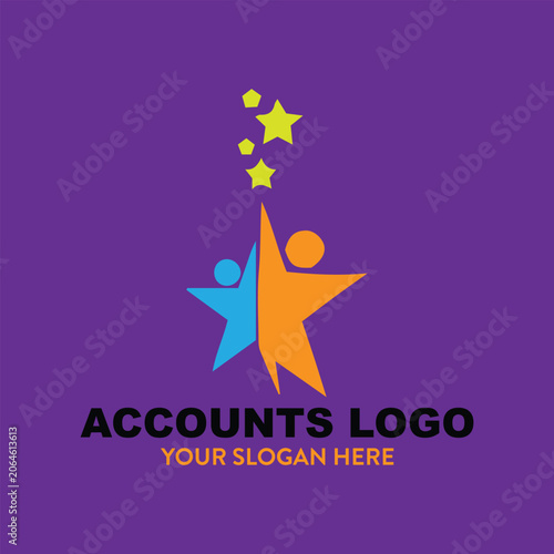 finance accounts logo design vector format