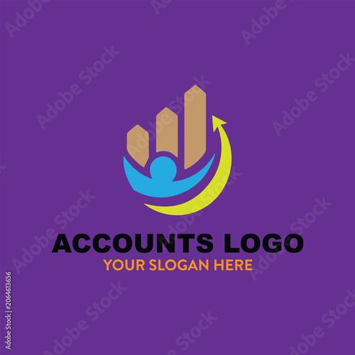 finance accounts logo design vector format