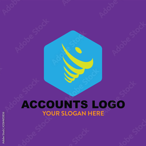 finance accounts logo design vector format