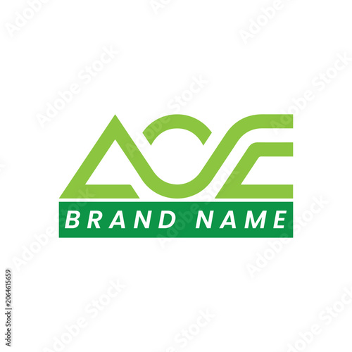 ace text logo design vector