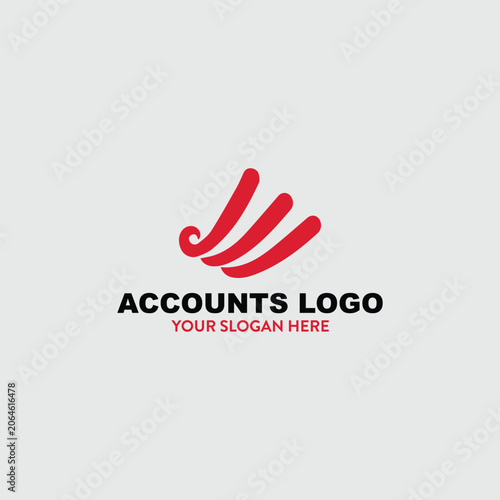 finance accounts logo design vector format