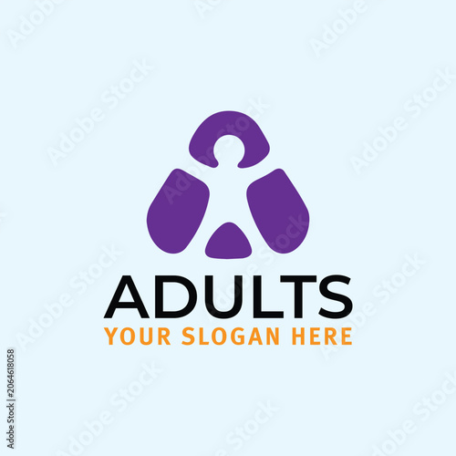adults people teamwork logo design vector