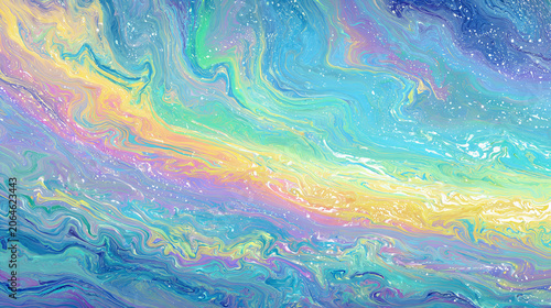 Abstract colorful fluid pattern with vibrant layered textures and swirling gradients, creating a modern artistic background inspired by marble and acrylic paint.
