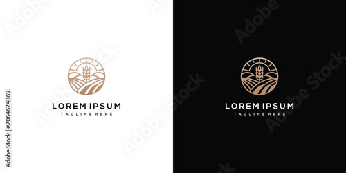 Wheat Field Circle Logo Design