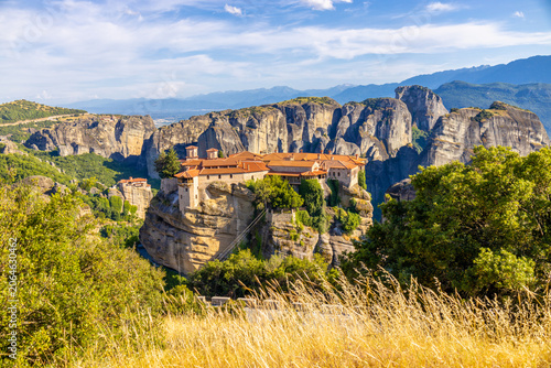 Konstfotografi Historic monasteries of Meteora perched atop towering sandstone rock pillars in central Greece