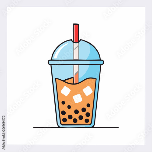 Bubble Tea Drink Illustration