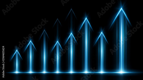 glowing crystal spikes with blue light streaks in dark background representing futuristic technology and sci fi design