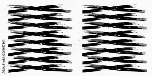 Canvastavla Black Dry Brush Strokes Pattern On White Background