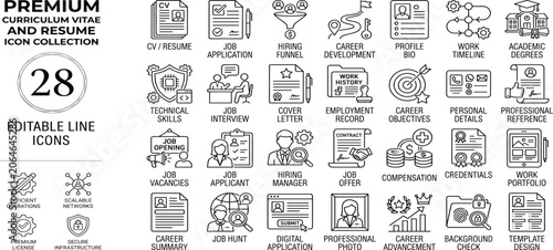 Foto Curriculum vitae and resume icons