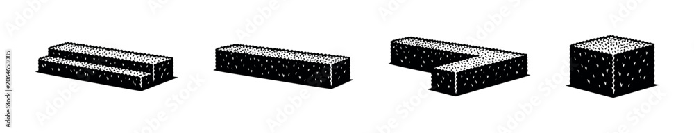 Obraz premium Building blocks in different shapes and forms, representing construction and design