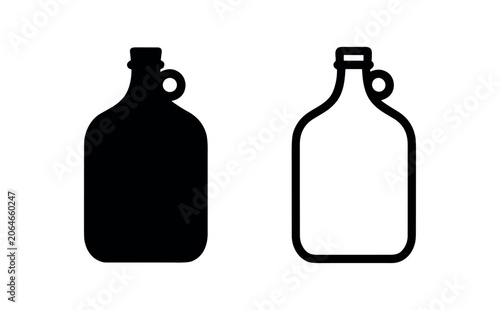 Obraz na plátně Gallon Jug or Carboy icon set
