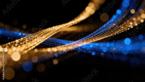 Abstract glowing light waves