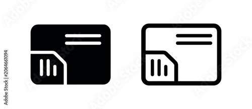 Slika na platnu SIM card icon vector