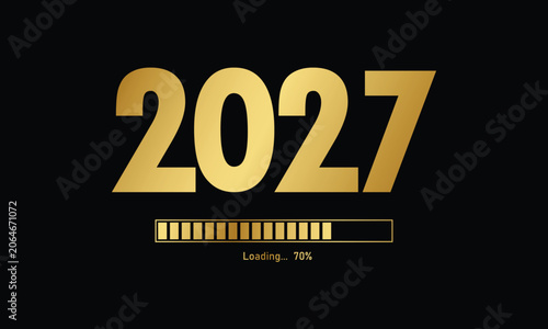 Photography 2027 New Year Loading Progress Bar Graphic
