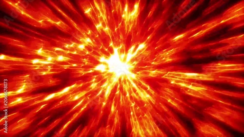 Fiery Energy Burst Explosion Loop Animation Background