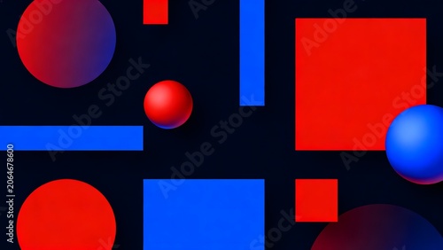 Abstract geometric shapes on dark background