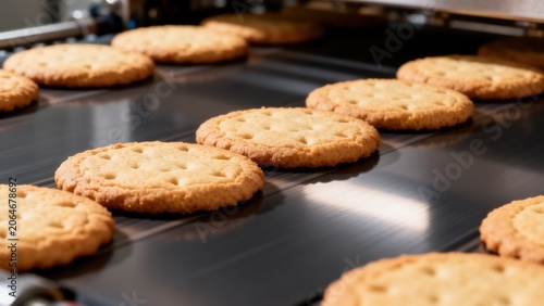 Cookies on a production line