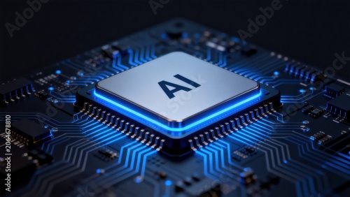 AI chip on circuit board