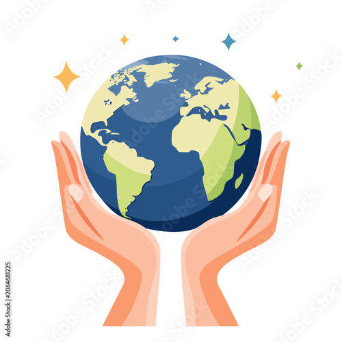 Hands Holding Planet Earth